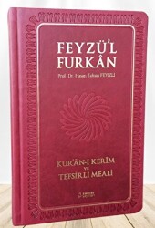 Feyzü`l Furkan Kur`ân-ı Kerîm ve Tefsirli Meali Büyük Boy - Mushaf ve Meal - Ciltli BORDO - Server Yayınları