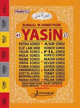 Fihristli 41 Yasin Çanta Boy Kod: F20 - 1