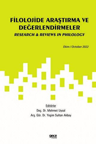 Filolojide Araştırma ve Değerlendirmeler - Ekim 2022 - 1