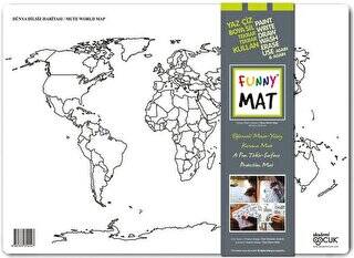 Funny Mat Çocuk Dünya Dilsiz Haritası - 1