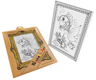 Funny Mat - Washable Art - Balık - 1