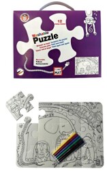 Funny Mat Washable Puzzle - Sevimli Dostlar - 1
