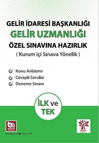 Gelir İdaresi Başkanlığı Gelir Uzmanlığı Özel Sınavına Hazırlık - 1