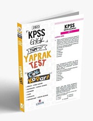 Genel Kültür Genel Yetenek Lisans Kurumsal Çek Kopart Yaprak Test - 1