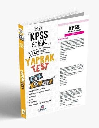 Genel Kültür Genel Yetenek Lisans Kurumsal Çek Kopart Yaprak Test - 1