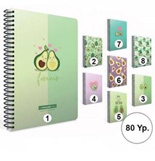 Gıpta Avocado Notes Spiralli Karton Kapak Defter A4 80 Yaprak Kareli - 1