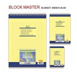 Gıpta Block Master Spiralli Karton Kapak Blok A5 100 Yaprak Çizgili - Gıpta