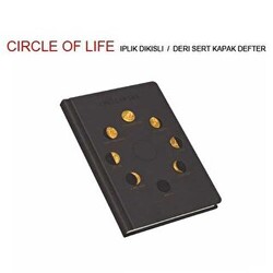 Gıpta Circle Of Lıfe İplik Dikiş Deri Kapak Defter 17x24 Cm 120 Yaprak Çizgili - Gıpta