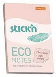 Gıpta Yapışkanlı Not Kağıdı 76X51 Eco Notes Patel Pembe 100 Yaprak - 1