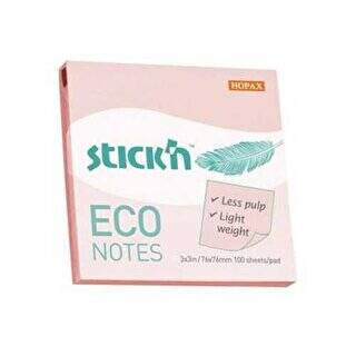 Gıpta Yapışkanlı Not Kağıdı 76X76 Eco Notes Pastel Pembe 100 Yaprak - 1
