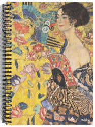 Gustav Klimt - Lady with a Fan, 1917-18 - Spiralli Defter 15 - Çizgisiz - 100 Sayfa - Miosho