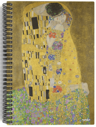 Gustav Klimt - The Kiss, 1907-08 - Spiralli Defter 13 - Çizgisiz - 100 Sayfa - 1