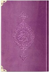 Hafız Boy Kadife Kur`an-ı Kerim Lila, Yaldızlı, Mühürlü - C7 Lila - Hayrat Neşriyat