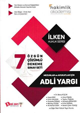 Hakimlik Akademisi Adli Yargı 7`li Çözümlü Deneme Sınavı - 1