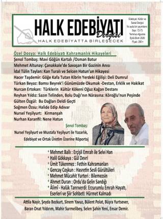 Halk Edebiyatı Dergisi: 73 - 74 Temmuz Ağustos Eylül Ekim 2026 - 1