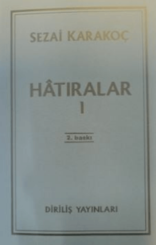 Hatıralar I - 1