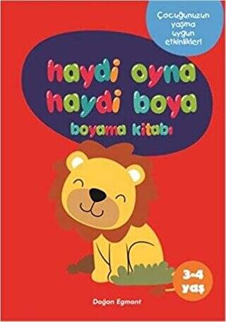 Haydi Oyna Haydi Boya Boyama Kitabı 1 3-4 Yaş - 1