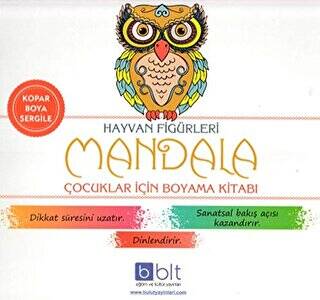 Hayvan Figürleri - Mandala Çocuklar İçin Boyama Kitabı - 1