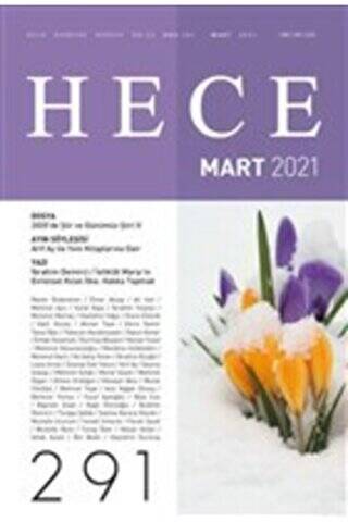 Hece Aylık Edebiyat Dergisi Sayı: 291 Mart 2021 - 1