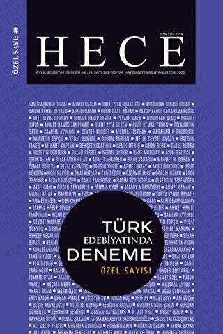 Hece Aylık Edebiyat Dergisi Yıl: 24 Sayı: 282-283-284 Haziran-Temmuz-Ağustos 2020 - Türk Edebiyatında Deneme Özel Sayı: 40 - 1