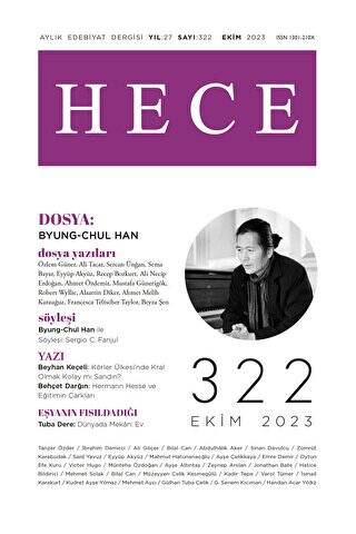 Hece Dergisi - Sayı: 322 Ekim 2023 - 1