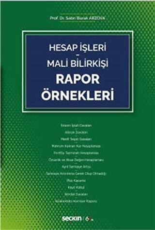 Hesap İşleri – Mali Bilirkişi Rapor Örnekleri - 1