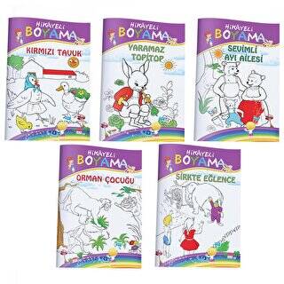 Hikayeli Boyama Kitabı 5 Kitap Takım - 1