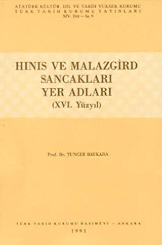 Hınıs ve Malazgird Sancakları Yer Adları 16. Yüzyıl - 1