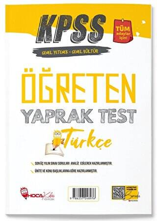 Hoca Kafası KPSS Türkçe Öğreten Yaprak Test - 1