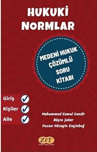 Hukuki Normlar Medeni Hukuk Çözümlü Soru Kitabı - 1