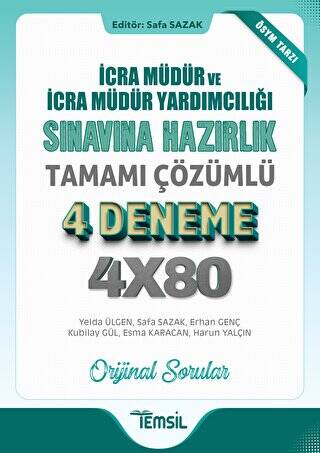 İcra Müdür Ve İcra Müdür Yardımcılığı Sınavına Hazırlık Tamamı Çözümlü 4 Deneme - 1