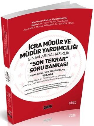 İcra Müdür ve Müdür Yardımcılığı Son Tekrar Soru Bankası - 1