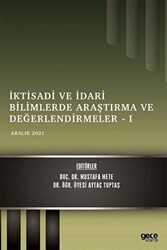 İktisadi ve İdari Bilimlerde Araştırma ve Değerlendirmeler 1 - 1