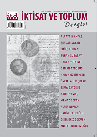 İktisat ve Toplum Dergisi Sayı: 1 - 1