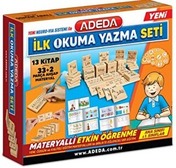 İlk Okuma Yazma Seti 13 Kitap - 33+2 Parça Ahşap Materyal - 1