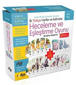 İlk Türkçe Harfler ve Kelimeler - Heceleme ve Eşleştirme Oyunu - 1