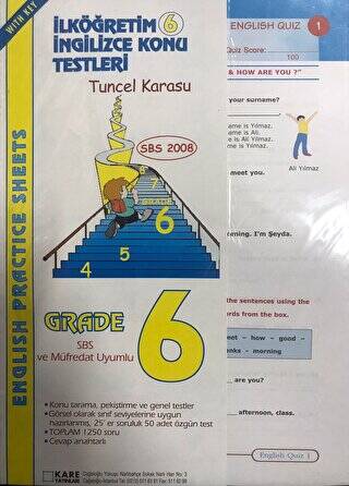 İlköğretim İngilizce Konu Testleri 6 English Practice Sheets Grade 6 - 1