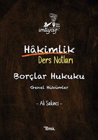 İmtiyaz Borçlar Hukuku Hakimlik Ders Notları - 1