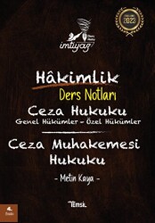 İmtiyaz Ceza Hukuku Ceza Muhakemesi Hukuku Hakimlik Ders Notları - 1