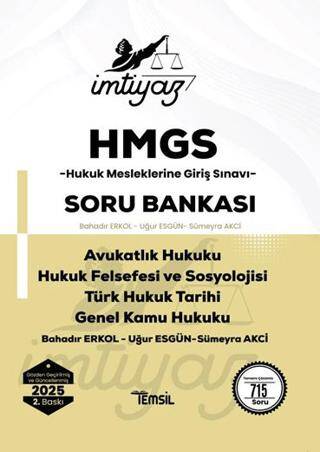 İmtiyaz HMGS Avukatlık Hukuku Hukuk Felsefesi ve Sosyolojisi Türk Hukuk Tarihi Genel Kamu Hukuku Soru Bankası - 1