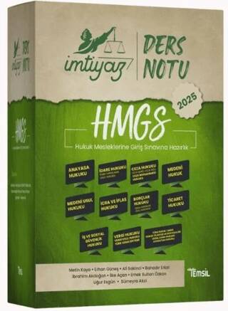 İMTİYAZ HMGS Ders Notu Konu Anlatımı Seti - 1