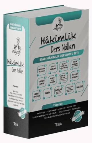 İmtiyaz İdari Hakimlik Ders Notları Seti - 1