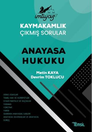 İmtiyaz Kaymakamlık Çıkmış Sorular Anayasa Hukuku - 1