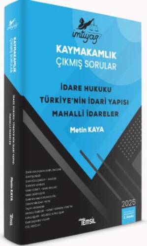 İmtiyaz Kaymakamlık Çıkmış Sorular İdare Hukuku – Türkiye’nin İdari Yapısı – Mahalli İdareler - 1