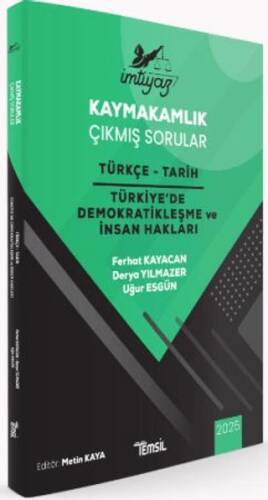 İmtiyaz Kaymakamlık Çıkmış Sorular Türkçe - Tarih - Türkiye`de Demokratikleşme ve İnsan Hakları - 1