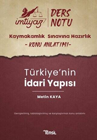 İmtiyaz Kaymakamlık Ders Notları Türkiye`nin İdari Yapısı - 1