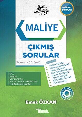 İmtiyaz Maliye Çıkmış Sorular - 1