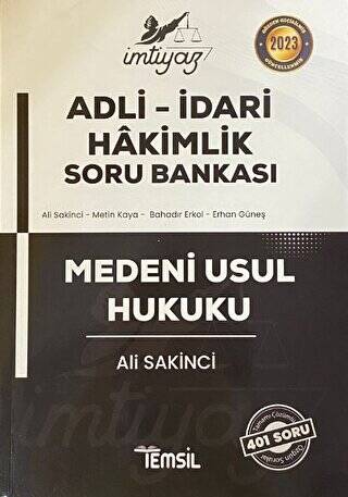 İmtiyaz Medeni Usul Hukuku Hakimlik Ders Notları - 1