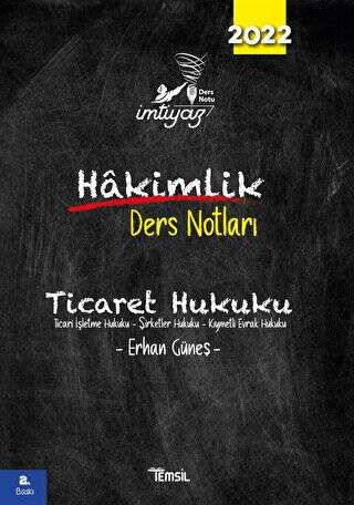 İmtiyaz Ticaret Hukuku - Hakimlik Ders Notları - 1