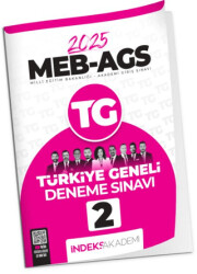 İndeks Akademi 2025 MEB-AGS TG-1 Türkiye Geneli Deneme Çözümlü İndeks Akademi Yayıncılık - 1